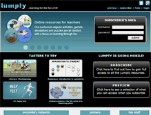 Tablet Screenshot of lumpty.com